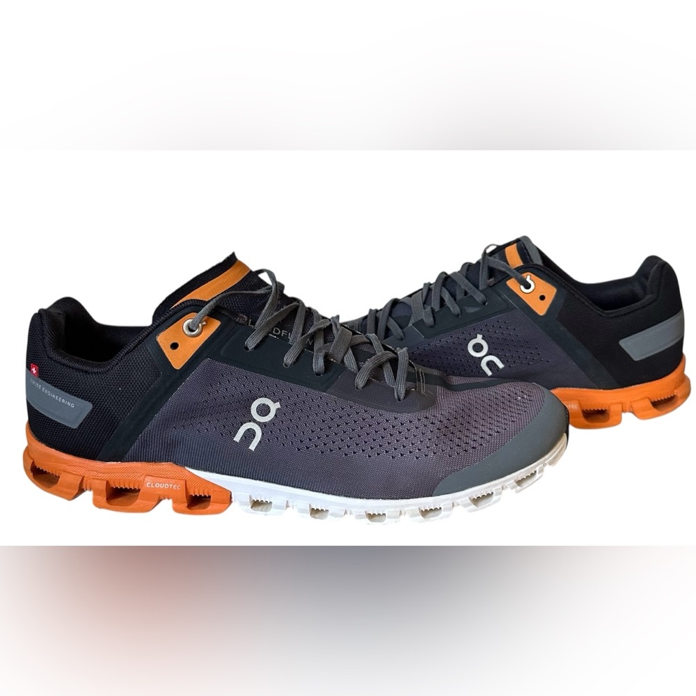 On Running Athletic Shoes - Black and Orange